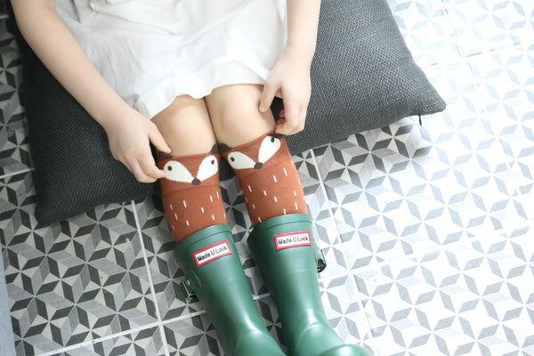 Raccoon Knee Socks