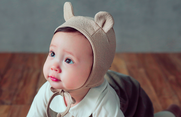 熊寶寶嬰兒機師帽